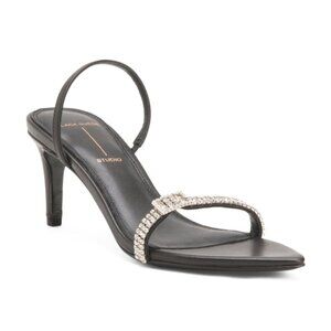 BLACK SUEDE STUDIO Leather Bowie 65 Slingback Heeled Sandals